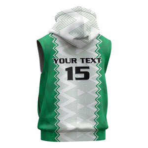 Afro Basketball Custom Nigeria Sleeveless Zip Hoodie Go Champions DTigers - African Pride