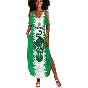 Afro Basketball Custom Nigeria Summer Maxi Dress Go Champions DTigers - African Pride
