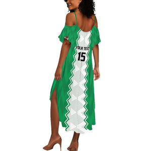 Afro Basketball Custom Nigeria Summer Maxi Dress Go Champions DTigers - African Pride
