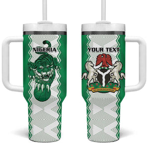 Afro Basketball Custom Nigeria Tumbler With Handle Go Champions DTigers - African Pride