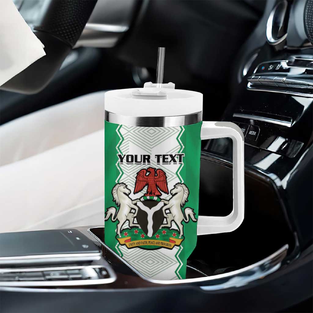 Afro Basketball Custom Nigeria Tumbler With Handle Go Champions DTigers - African Pride