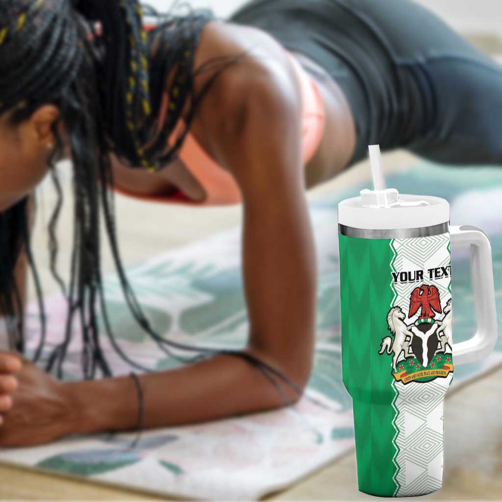Afro Basketball Custom Nigeria Tumbler With Handle Go Champions DTigers - African Pride