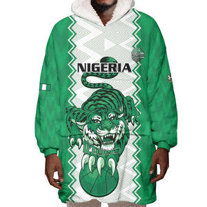 Afro Basketball Custom Nigeria Wearable Blanket Hoodie Go Champions DTigers - African Pride