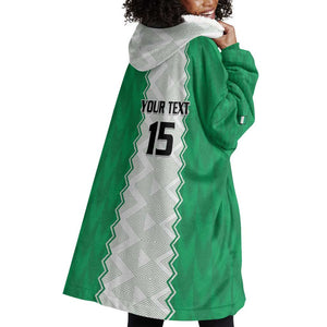 Afro Basketball Custom Nigeria Wearable Blanket Hoodie Go Champions DTigers - African Pride
