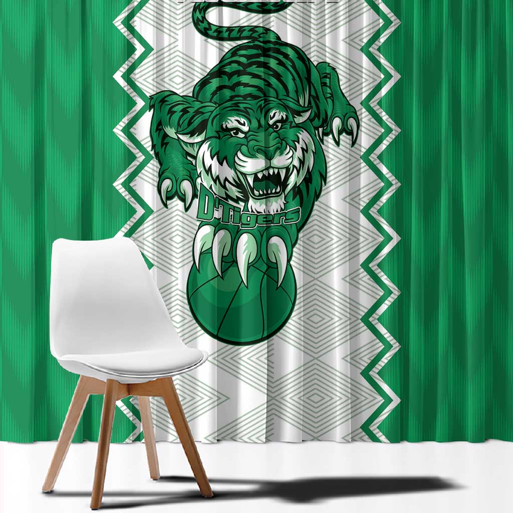 Afro Basketball Nigeria Window Curtain Go Champions DTigers - African Pride