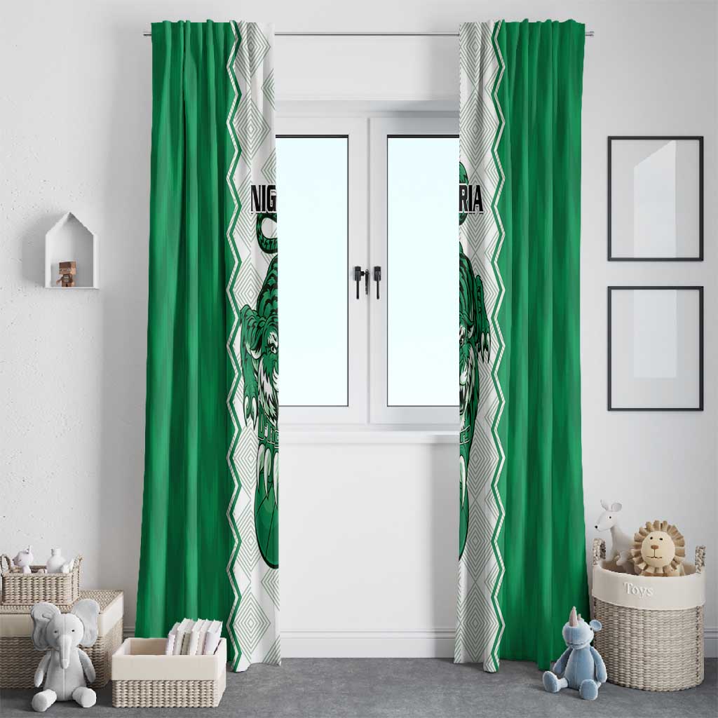 Afro Basketball Nigeria Window Curtain Go Champions DTigers - African Pride