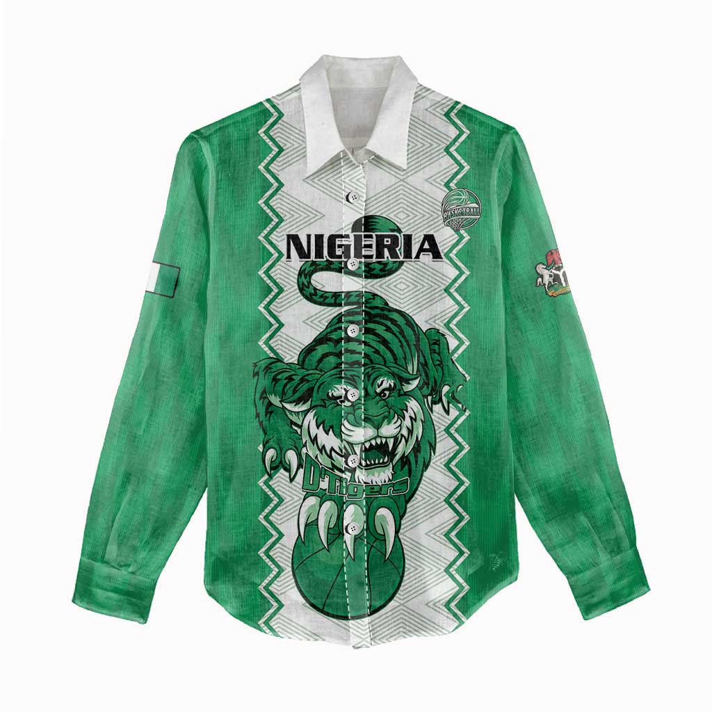 Afro Basketball Custom Nigeria Women Casual Shirt Go Champions DTigers - African Pride