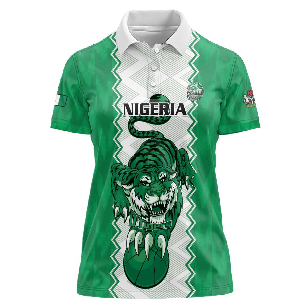 Afro Basketball Custom Nigeria Women Polo Shirt Go Champions DTigers - African Pride