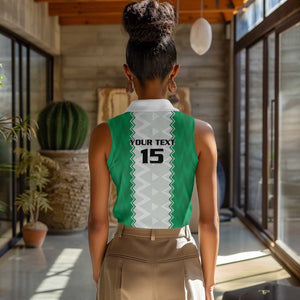 Afro Basketball Custom Nigeria Women Sleeveless Polo Shirt Go Champions DTigers - African Pride
