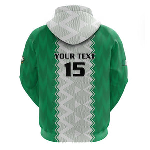 Afro Basketball Custom Nigeria Zip Hoodie Go Champions DTigers - African Pride