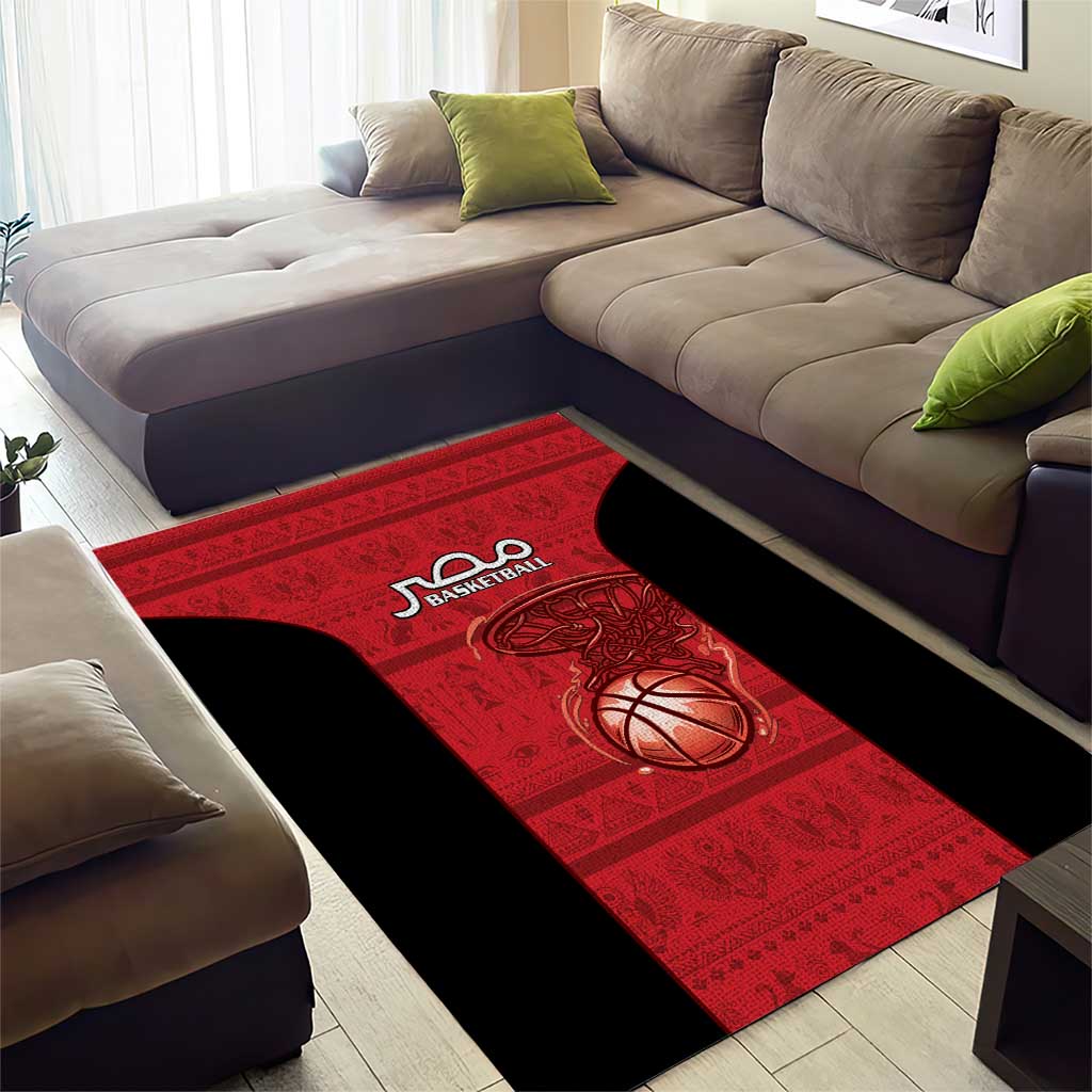 Afro Basketball Egypt Area Rug Come On Pharaohs - African Pride