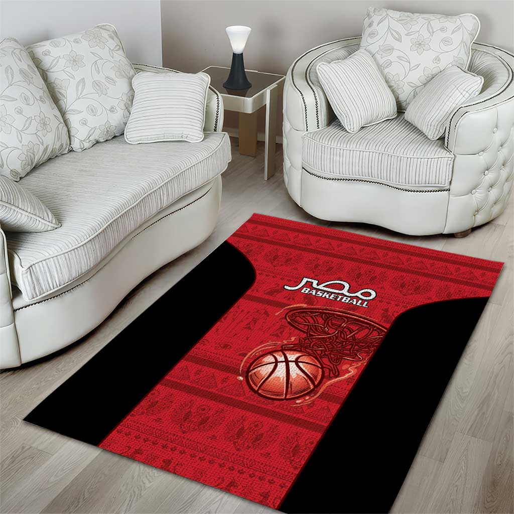 Afro Basketball Egypt Area Rug Come On Pharaohs - African Pride