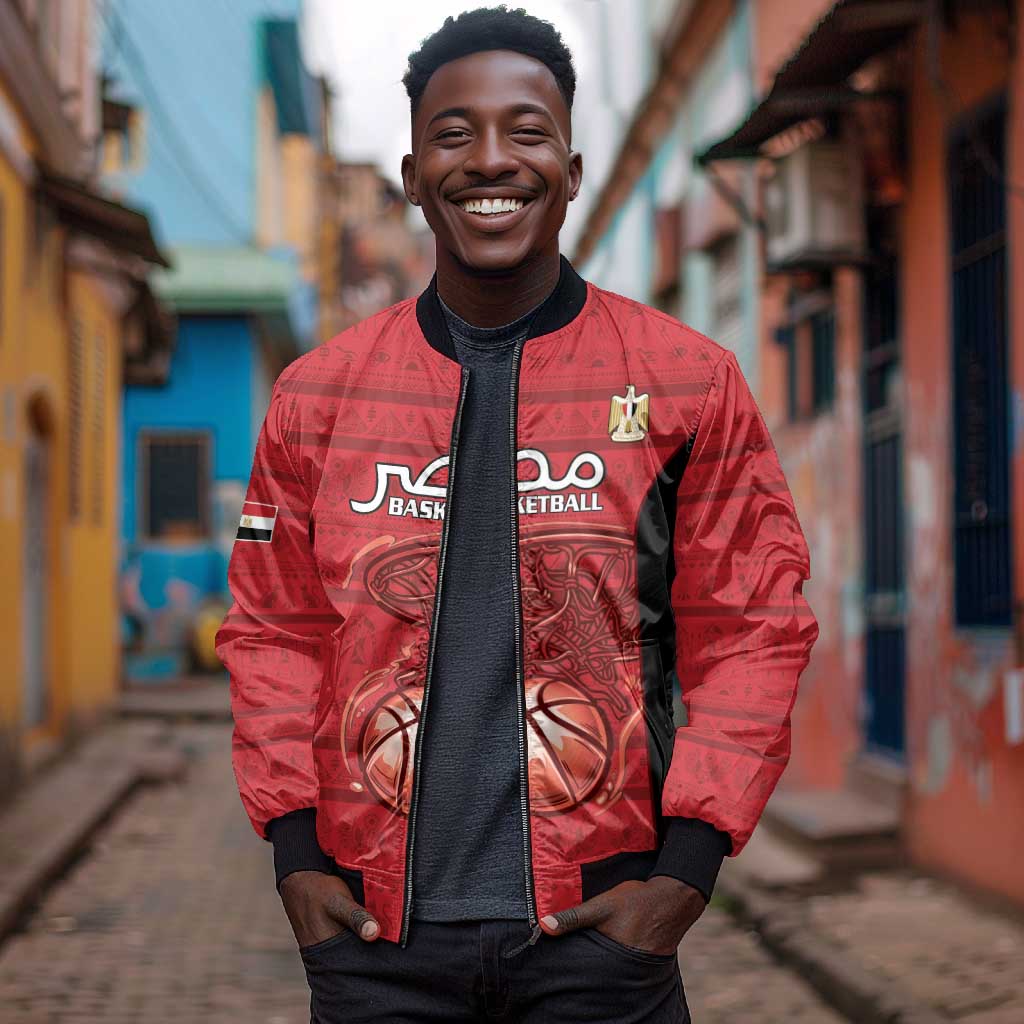 Afro Basketball Custom Egypt Bomber Jacket Come On Pharaohs - African Pride