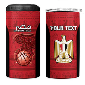 Afro Basketball Custom Egypt 4 in 1 Can Cooler Tumbler Come On Pharaohs - African Pride