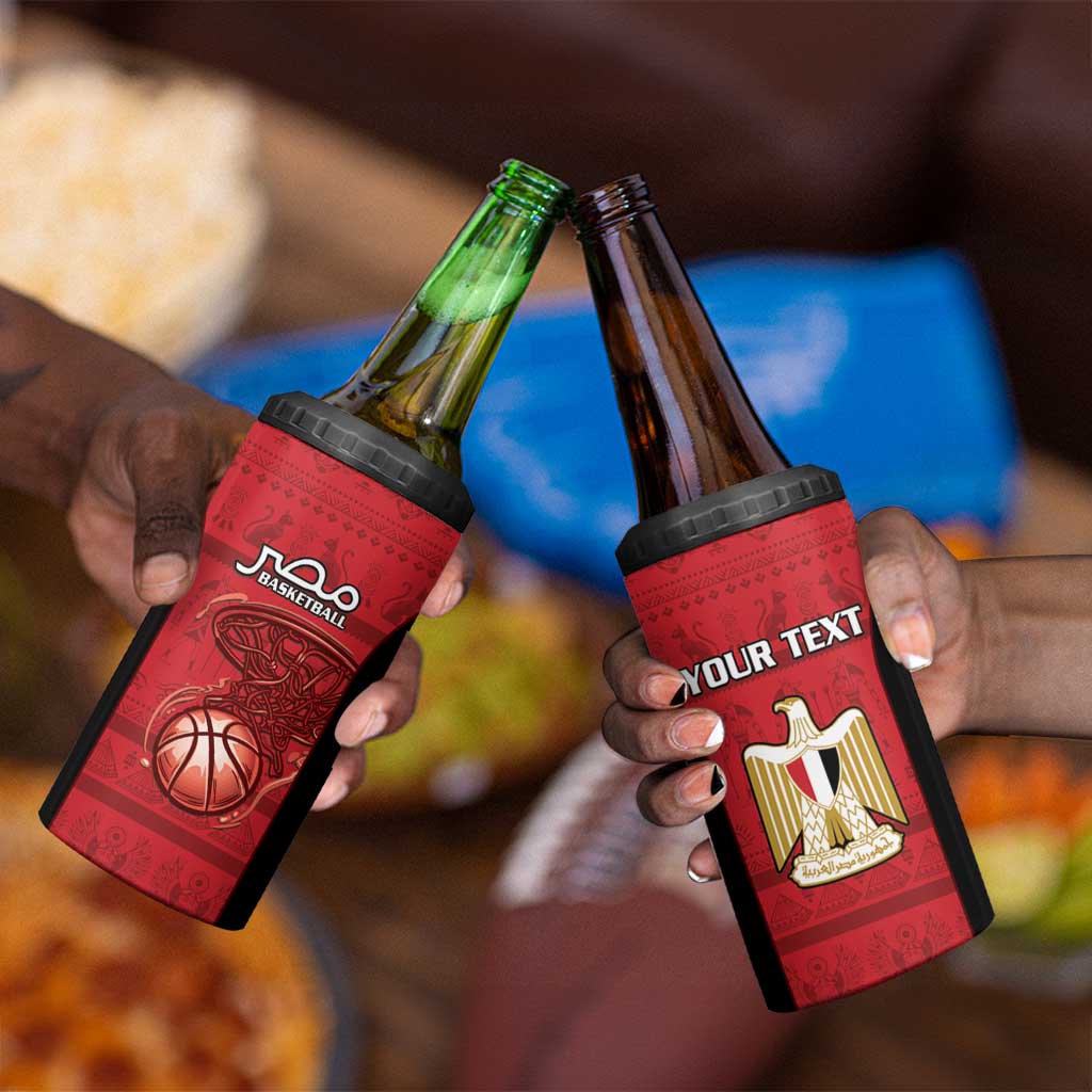 Afro Basketball Custom Egypt 4 in 1 Can Cooler Tumbler Come On Pharaohs - African Pride