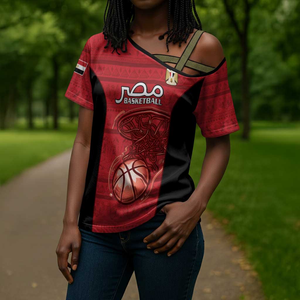 Egypt Basketball Custom Cross Shoulder Shirt Go Pharaohs