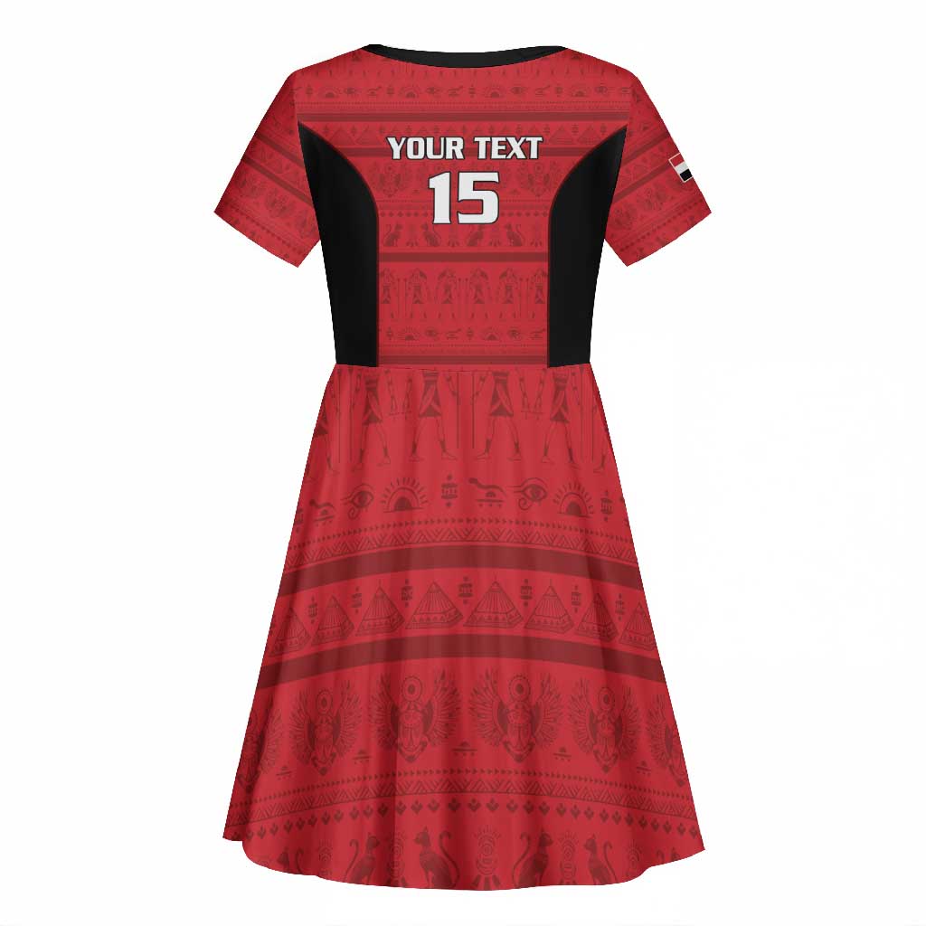 Afro Basketball Custom Egypt Kid Short Sleeve Dress Come On Pharaohs - African Pride