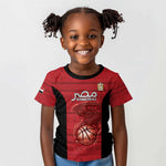 Afro Basketball Custom Egypt Kid T shirt Come On Pharaohs - African Pride