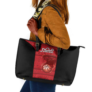 Afro Basketball Egypt Leather Tote Bag Come On Pharaohs - African Pride