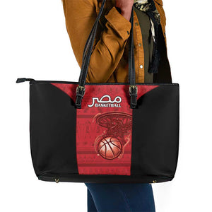 Afro Basketball Egypt Leather Tote Bag Come On Pharaohs - African Pride