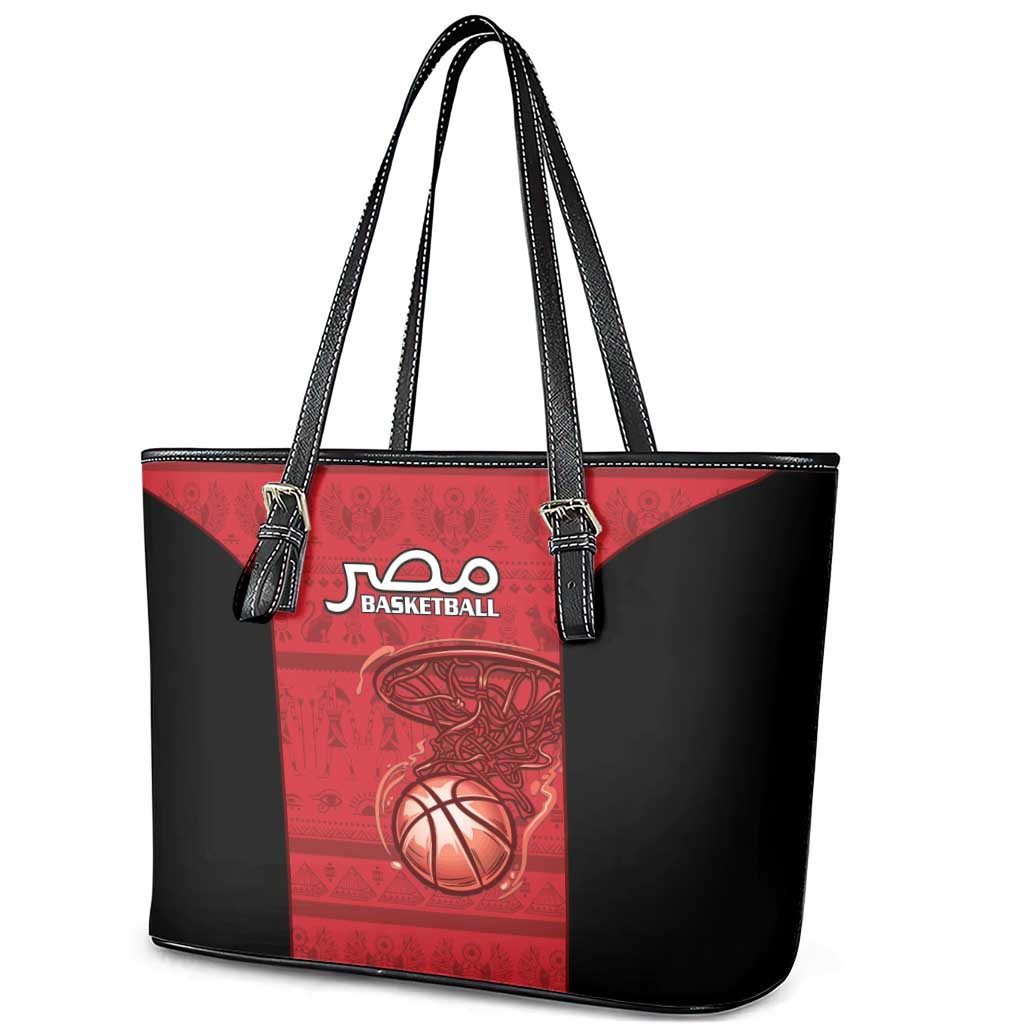 Afro Basketball Egypt Leather Tote Bag Come On Pharaohs - African Pride