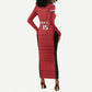 Afro Basketball Custom Egypt Long Sleeve Bodycon Dress Come On Pharaohs - African Pride