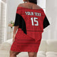 Afro Basketball Custom Egypt Off Shoulder Short Dress Come On Pharaohs - African Pride