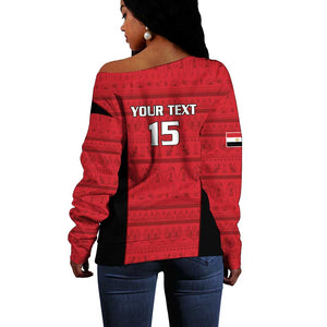 Afro Basketball Custom Egypt Off Shoulder Sweater Come On Pharaohs - African Pride
