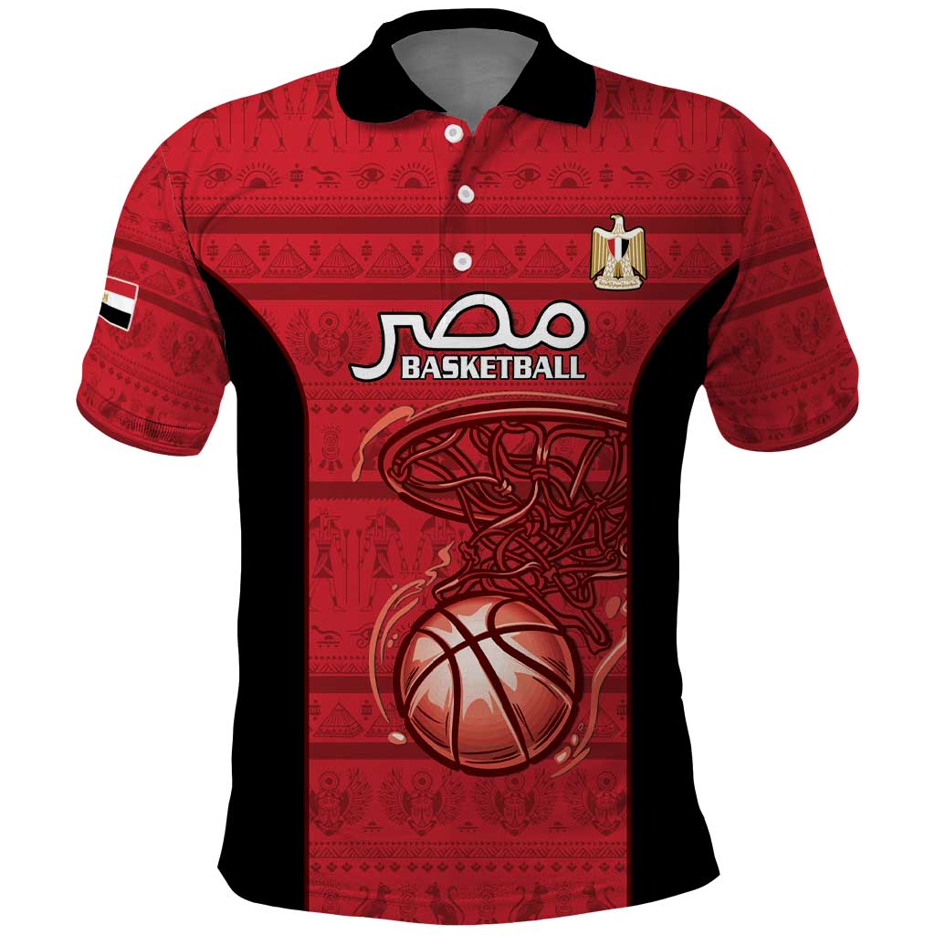 Afro Basketball Custom Egypt Polo Shirt Come On Pharaohs - African Pride