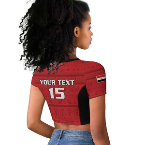 Afro Basketball Custom Egypt Raglan Cropped T shirt Come On Pharaohs - African Pride