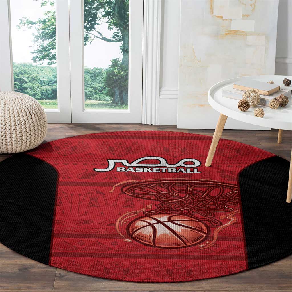 Afro Basketball Egypt Round Carpet Come On Pharaohs - African Pride
