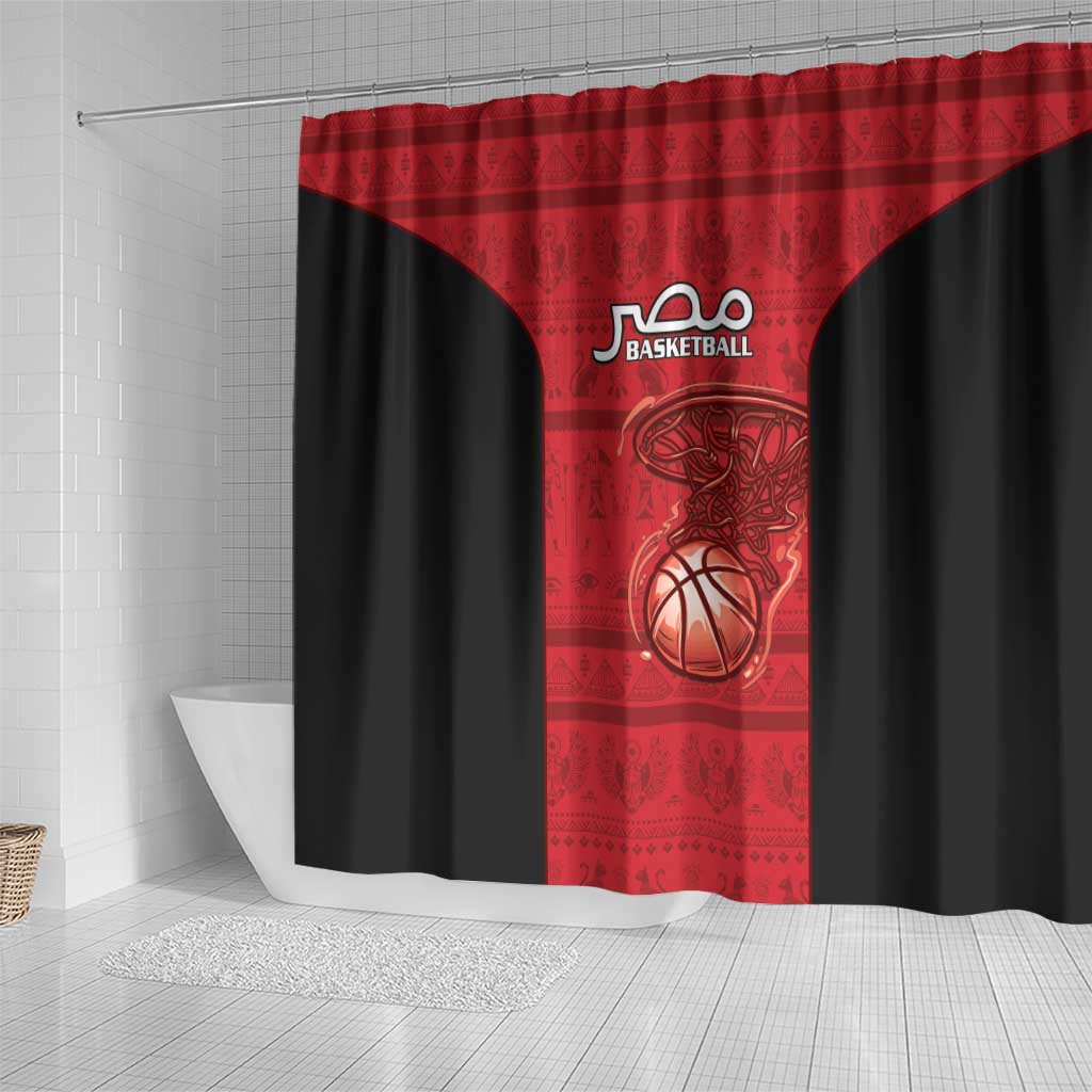 Afro Basketball Egypt Shower Curtain Come On Pharaohs - African Pride