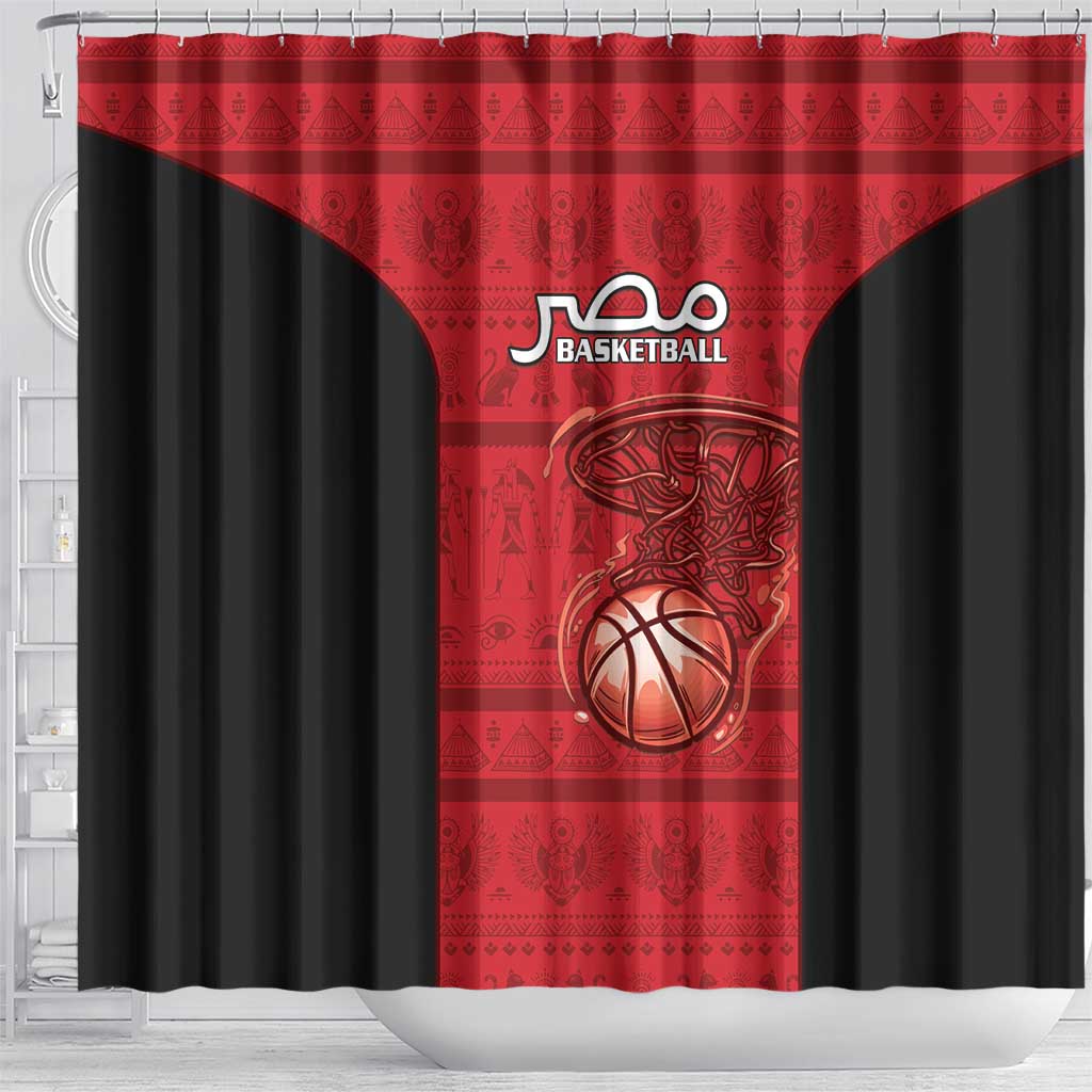 Afro Basketball Egypt Shower Curtain Come On Pharaohs - African Pride