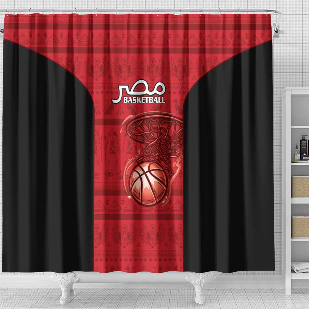 Afro Basketball Egypt Shower Curtain Come On Pharaohs - African Pride