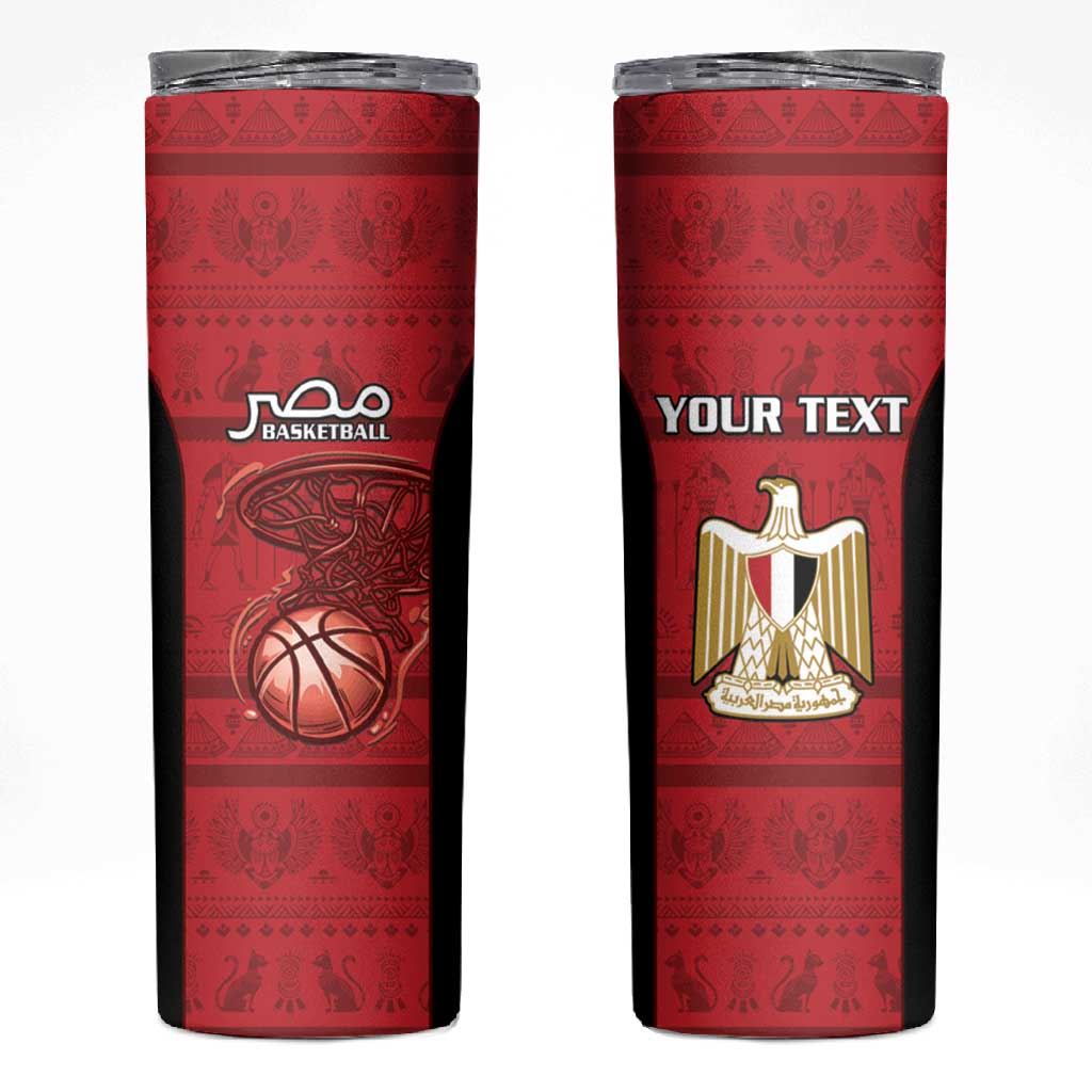 Afro Basketball Custom Egypt Skinny Tumbler Come On Pharaohs - African Pride