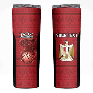 Afro Basketball Custom Egypt Skinny Tumbler Come On Pharaohs - African Pride