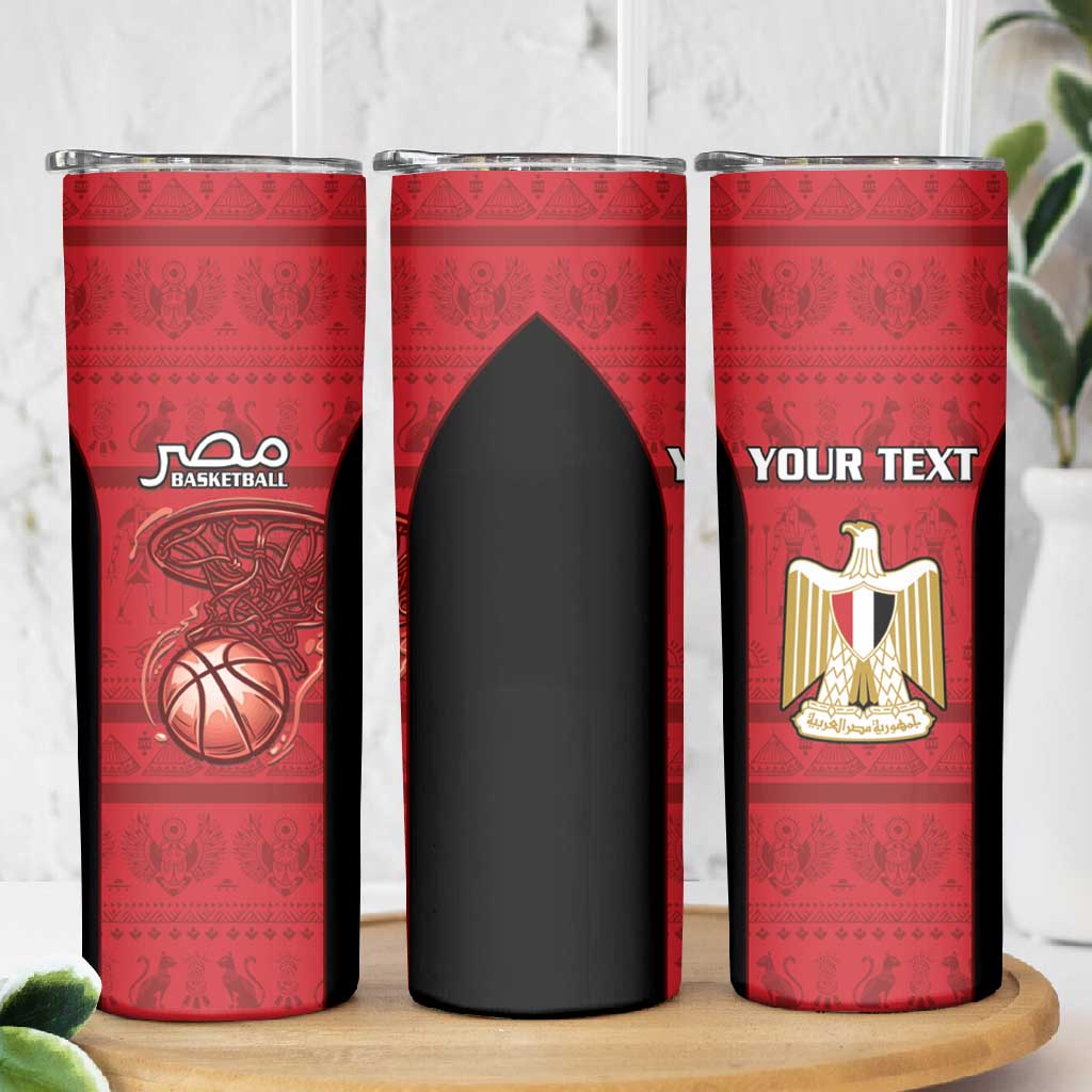 Afro Basketball Custom Egypt Skinny Tumbler Come On Pharaohs - African Pride