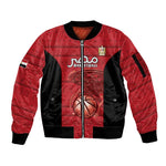 Afro Basketball Custom Egypt Sleeve Zip Bomber Jacket Come On Pharaohs - African Pride