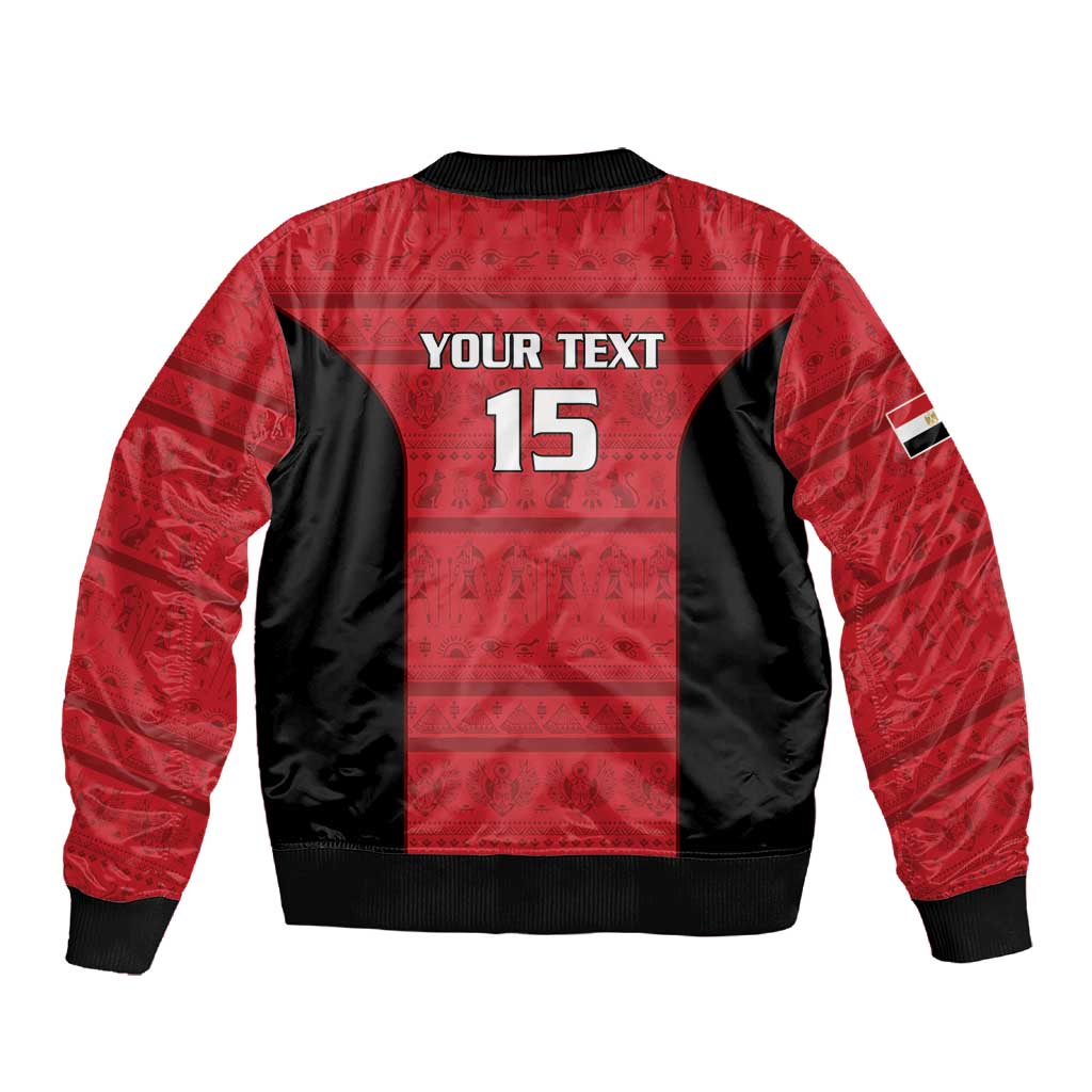 Afro Basketball Custom Egypt Sleeve Zip Bomber Jacket Come On Pharaohs - African Pride