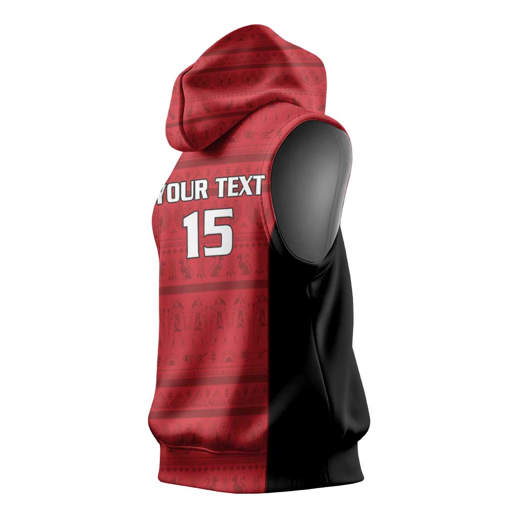 Afro Basketball Custom Egypt Sleeveless Hoodie Come On Pharaohs - African Pride