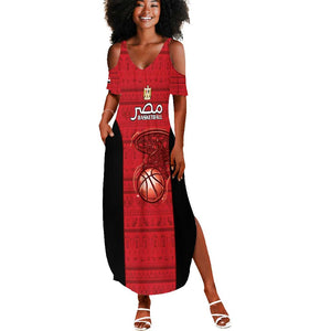 Afro Basketball Custom Egypt Summer Maxi Dress Come On Pharaohs - African Pride