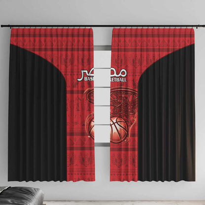 Afro Basketball Egypt Window Curtain Come On Pharaohs - African Pride