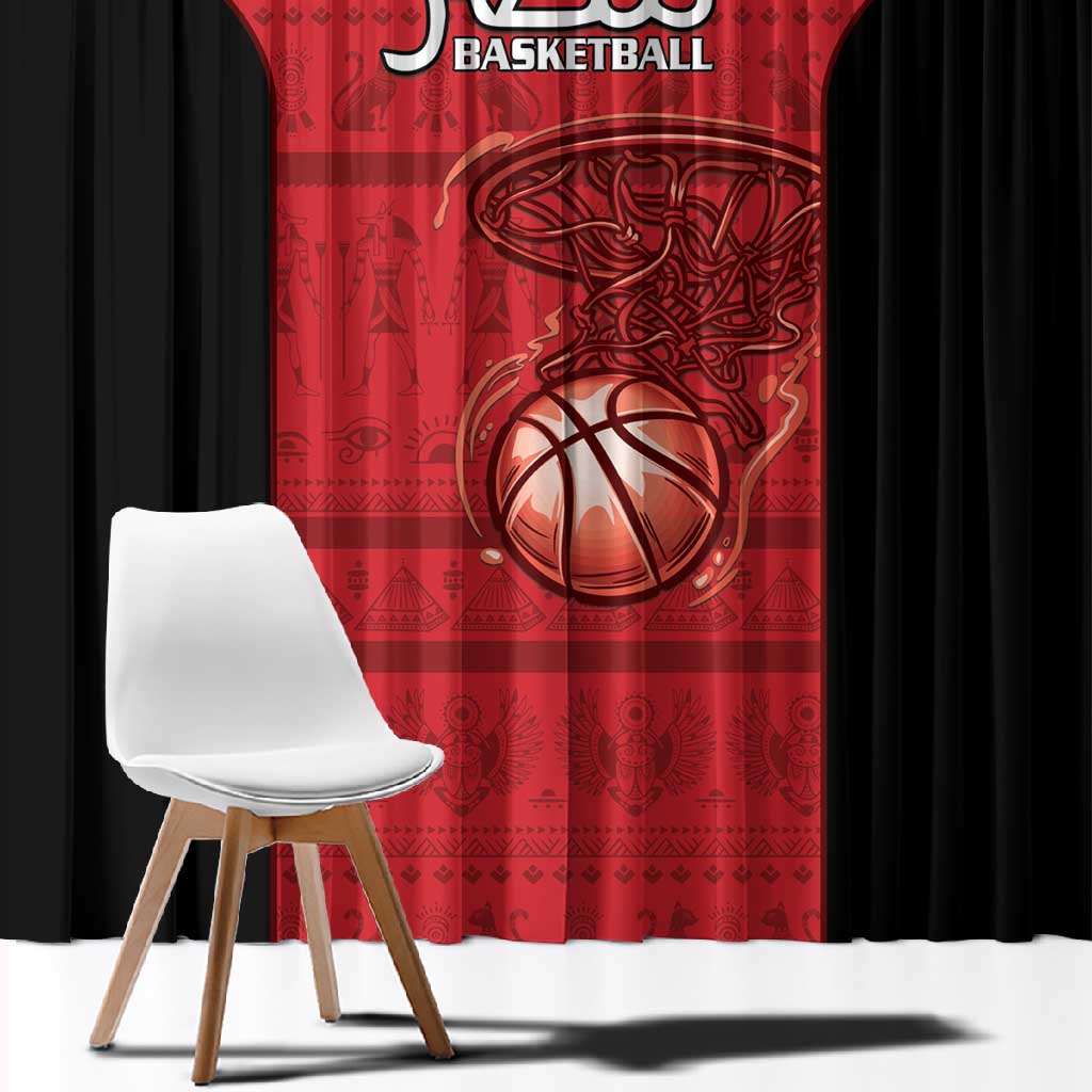 Afro Basketball Egypt Window Curtain Come On Pharaohs - African Pride