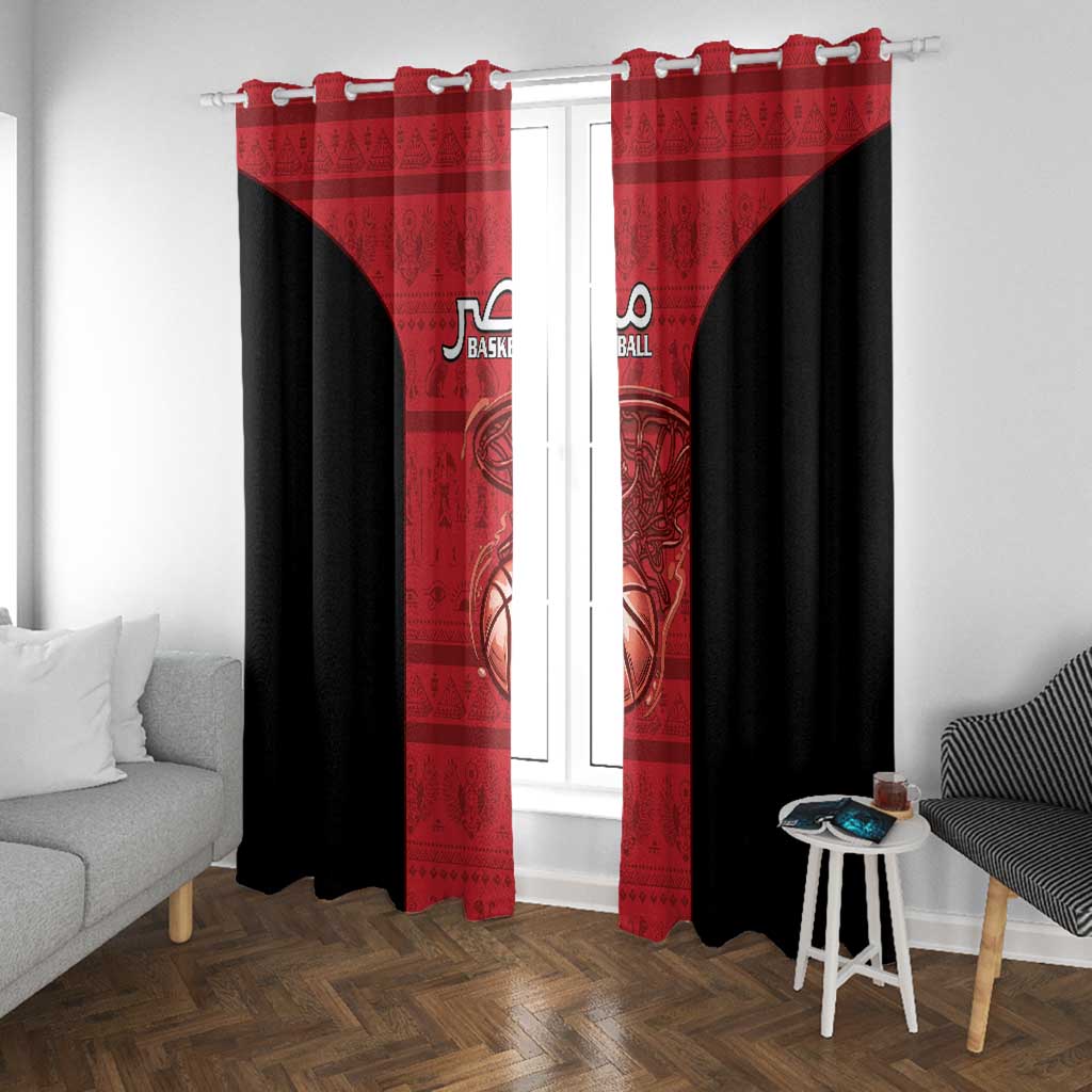 Afro Basketball Egypt Window Curtain Come On Pharaohs - African Pride