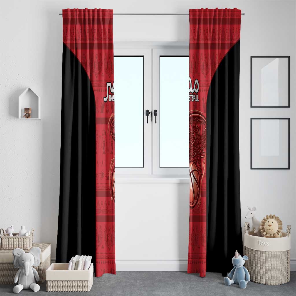 Afro Basketball Egypt Window Curtain Come On Pharaohs - African Pride