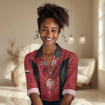 Afro Basketball Custom Egypt Women Casual Shirt Come On Pharaohs - African Pride