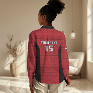 Afro Basketball Custom Egypt Women Casual Shirt Come On Pharaohs - African Pride