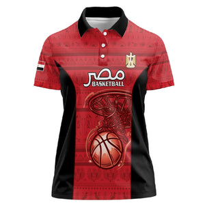 Afro Basketball Custom Egypt Women Polo Shirt Come On Pharaohs - African Pride