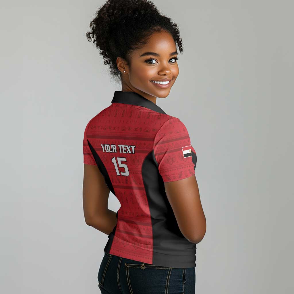 Afro Basketball Custom Egypt Women Polo Shirt Come On Pharaohs - African Pride