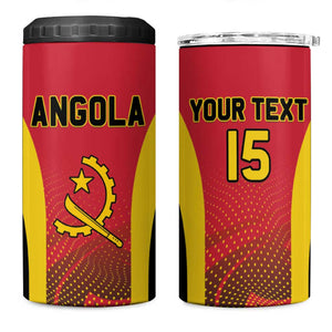 Afro Basketball Custom Angola 4 in 1 Can Cooler Tumbler Go Champions - African Pride